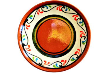 Terracotta White Tapa Plates Set of 5 - Hand Painted From Spain